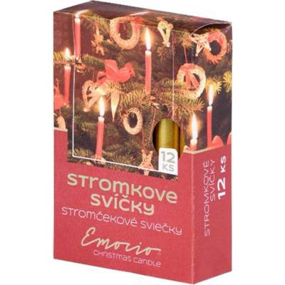 Emocio Stromkové 12ks 12x100 Metal zlaté