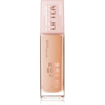 Maybelline new york Lifter Plump & Glow озаряващ фон дьо тен за естествен вид цвят 120 30ml