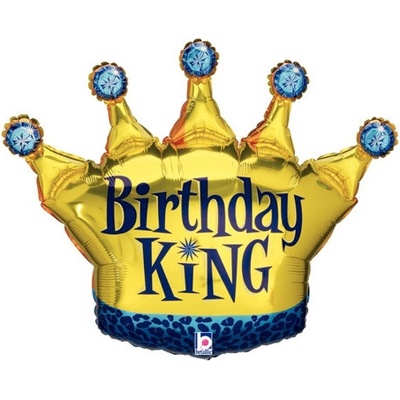 Foliový balonek Birthday King 90 cm