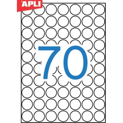 APLI Етикети, кръгли, 19 мм, бели, a5, apli, 1050 етикета в опаковка 01853 (01853)