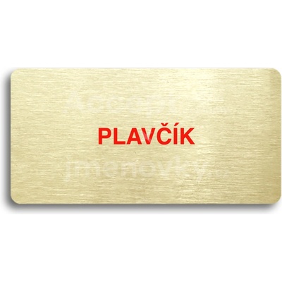 ACCEPT Piktogram PLAVČÍK - zlatá tabulka - barevný tisk bez rámečku