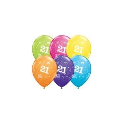 Qualatex Potisk číslo 21 mix 11 28cm Balónek