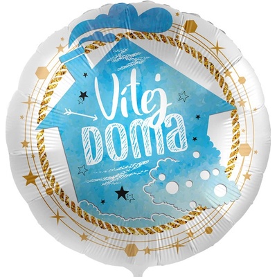 Party Deco Foliový balonek Vítej doma CZ 43 cm