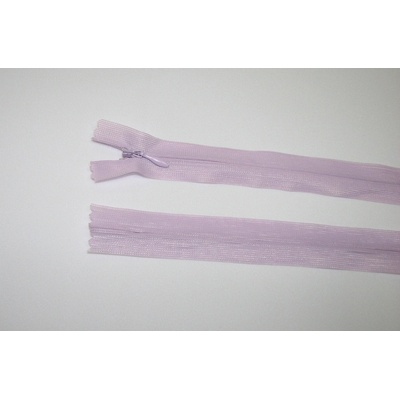 Zips krytý 3mm fialová nedeliteľný 18cm dederon