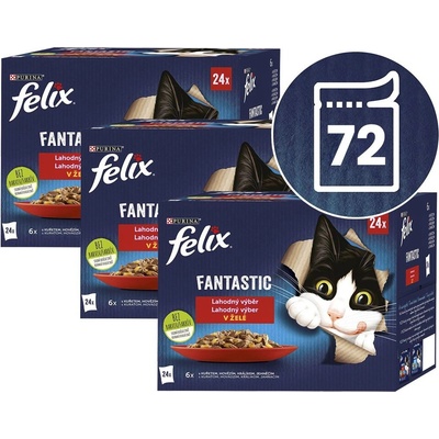 Felix Fantastic lahodný výber v želé 72 x 85 g