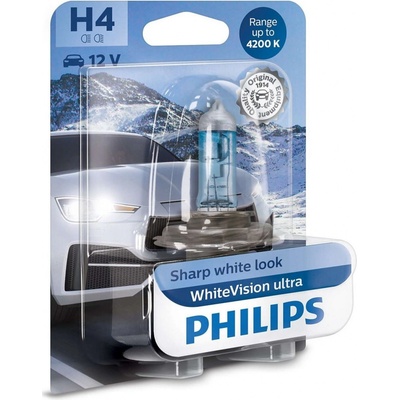 Philips WhiteVision Ultra H4 P43t-38 12V 60/55W 12342WVUB1