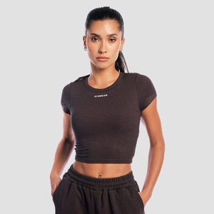 GymBeam Дамска къса тениска Aura Tee Brown XS