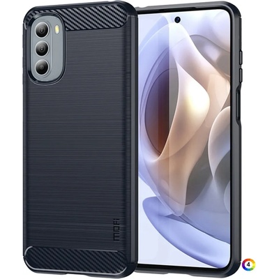 Motorola Moto G42 4G MOFI Carbon Fiber Калъф и Протектор