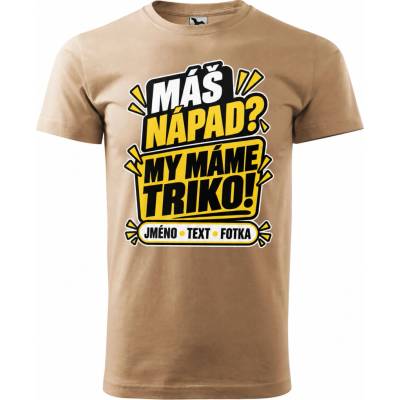 Dobrý Triko pánské tričko s vlastním motivem písková