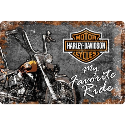 Postershop Plechová cedule - Harley-Davidson (My Favorite Ride) 20x30 cm