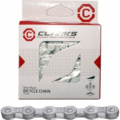 Clarks Bicycle Chain YBN CL8 RB Shimano Campagnolo SRAM (8 rychlostních stupňů, 1/2x3/32, 116 -arms, 7,1 mm, řetězový klip) Anti -korozivní