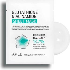 APLB Шийт маска за лице с глутатион и ниацинамид APLB Glutathione Niacinamide Sheet Mask (682693)