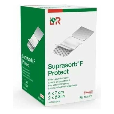 Suprasorb F Protect - 5 cm x 7 cm—Sterilní fóliové krytí transparentní, samolepící, 10 ks