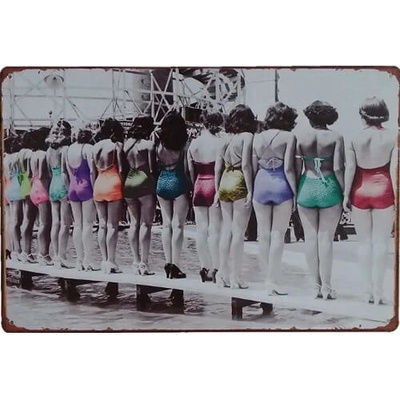 Ceduľa Sexi ženy plavky retro