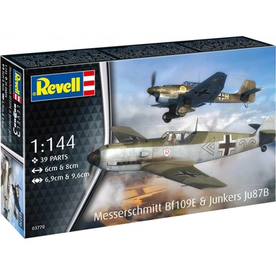 REVELL Plastic ModelKit letadlo 03770 Messerschmitt Bf109E & Junkers Ju87B Stuka 1:144