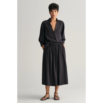 Gant Seersucker Striped Pull On Skirt čierna