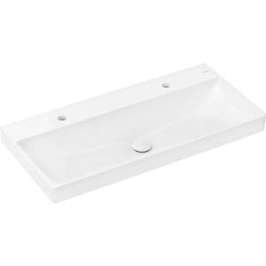 Hansgrohe Xelu Q - Двойна мивка 100x48 см, без преливник, 2 отвора за смесител, SmartClean, бяла 61037450 (61037450)