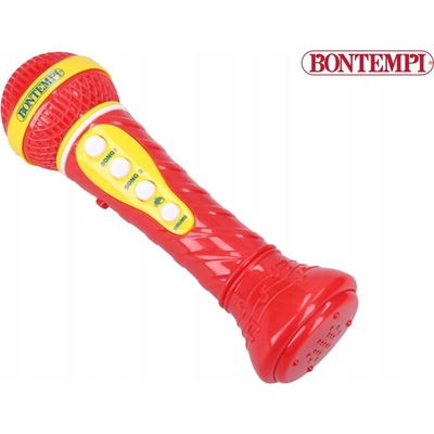 Bontempi Karaoke mikrofon StarMic s světelnými efekty červený