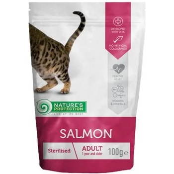 Nature's Protection Nature's Protection CAT Adult Sterilised With Salmon - пауч със сьомга за кастрирани котки, 100 гр