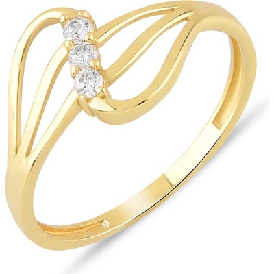 Lillian Vassago Zlatý prsten se zářivými zirkony LLV06 GR161