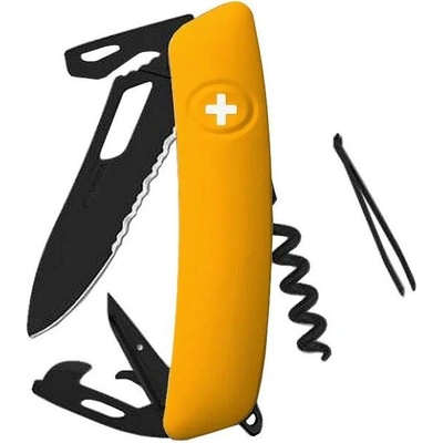 SWIZA Kapesní nůž SH03TR Allblack Single Hand Signature Wavy Edge