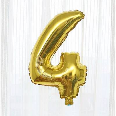 Fóliový balón čísla zlaté 82 cm Čísla: 4