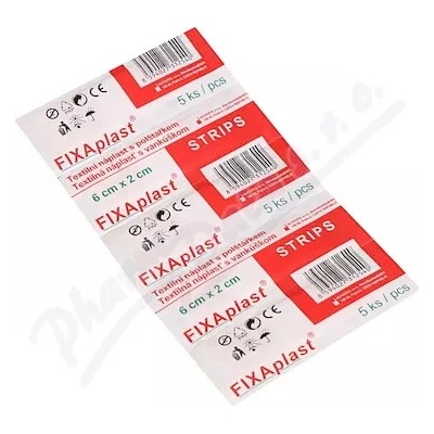 Fixaplast strips náplasť 6 x 2 cm 5 ks