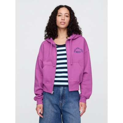 Oversize mikina s logom fialová