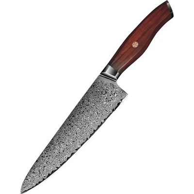 KnifeBoss Damaškový nôž kuchársky Chef 8" 20,5 cm Rose Wood VG-10