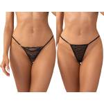 Obsessive Clara 2-pack Thong Black XXL/XXXL