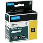 DYMO Етикетираща лента за машини, гъвкава ID, 12 мм x 3, 5 м, DYMO "Rhino", бяло-черна 18488 (18488)