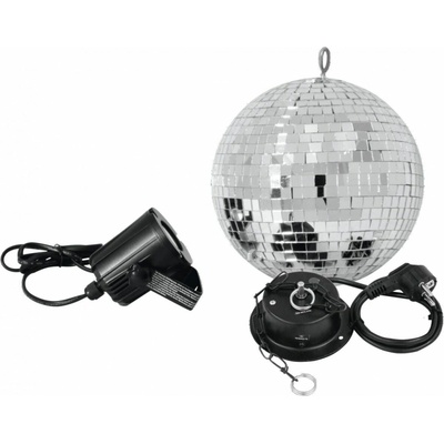 Eurolite 50101856 LED Disko guľa, sada s LED osvetlením, s hnacím motročekom 20 cm; 50101856