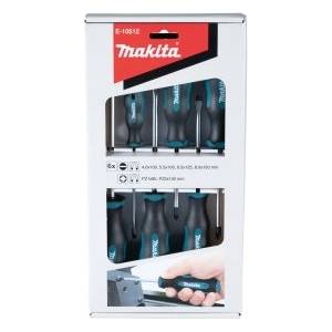 Makita Комплект отвертки makita 6 части (4 бр. sl + 2 бр. pz) e-10512 (e-10512)