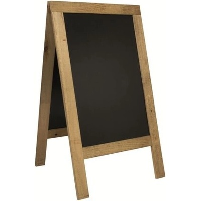 SECURIT Ponuková stojanová rustikálna tabuľa SANDWICH 135 x 72 cm, prírodná farba SBS-N-135