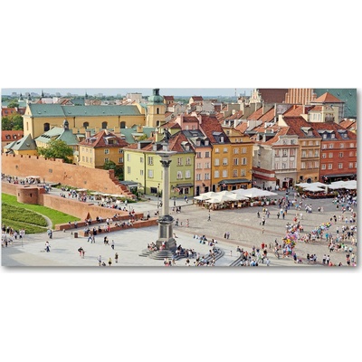Fotoobraz na skle trojuholníky pozadím 100x50 cm