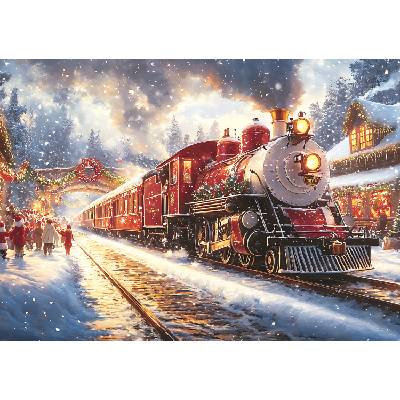 Trefl Пъзел Trefl от 1000 части - Коледен влак (99302)