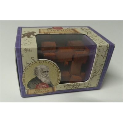 ALBI Hlavolam Great Minds drevený mini DARWIN Drevená truhlica