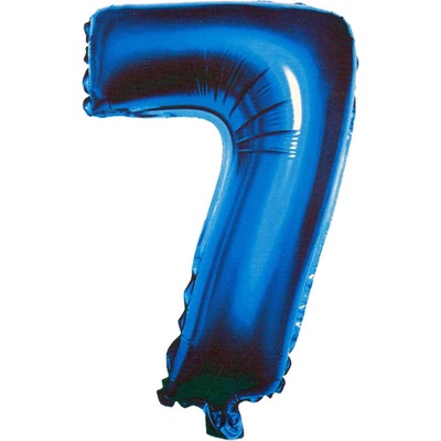 Fóliový balónek modrý číslo 7 82 cm 4514