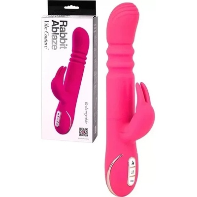 Вибратор за двойна стимулация, тласкащ и загряващ, 23см. - Vibe Ablaze (6946689012221)