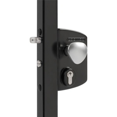 LOCINOX LIKQ 9005 - komplet zámkové krabice pro profil 30 až 50 mm, s funkcí otvírače, Fail Close, pro křídlové branky, černý LIKQ3030U2L_9005