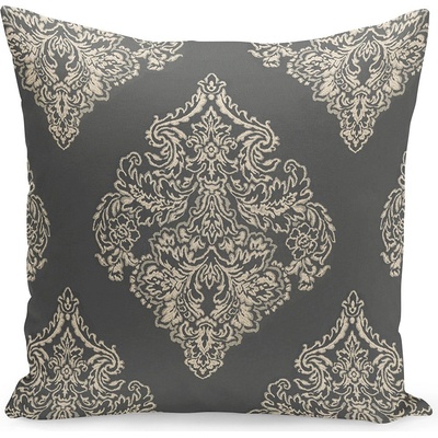 Sivo zlatá s luxusnými ornamentami sivá 45 x 45 cm