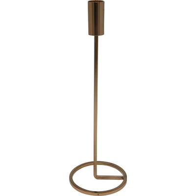 Svietnik kovový 31 cm, zlatá farba