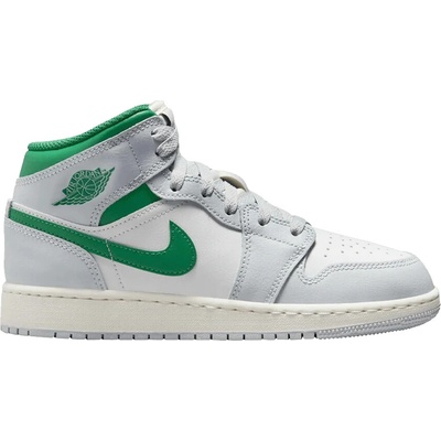 Jordan 1 Mid White Pure Platinum Pine Green