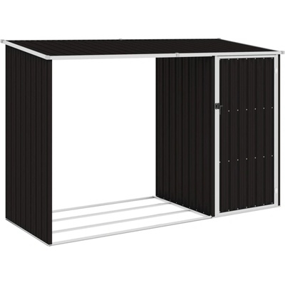HABA Градински навес кафяв 245x98x159 см поцинкована стомана (V46296)