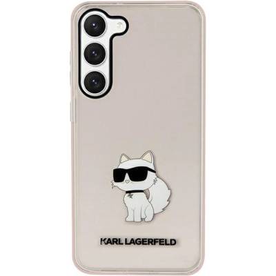 KARL LAGERFELD Karl Lagerfeld KLHCS23SHNCHTCP Ikonik Choupette калъф за Samsung Galaxy S23, розов (KLD1493)