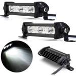  Комплект от 2 бр. 11 См Мощни LED бара с насочена Spot светлина 9W 3 LED 12V 24V За Мотор, АТВ, Джип, 4х4, Offroad, Ками