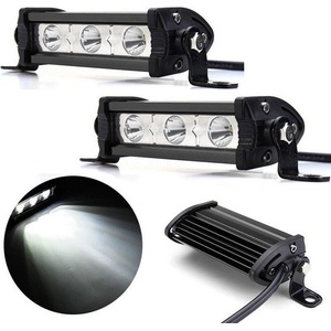  Комплект от 2 бр. 11 См Мощни LED бара с насочена Spot светлина 9W 3 LED 12V 24V За Мотор, АТВ, Джип, 4х4, Offroad, Ками
