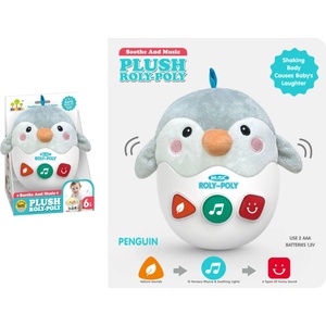 Babyhome Музикална плюшена играчка "Невалидаж" Пингвинче Plush Roly-Poly със звуци и светлини