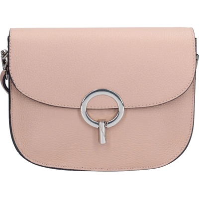 Dámská kožená crossbody kabelka Italia Moniq tmavě béžová