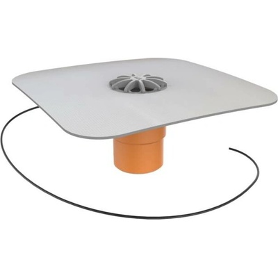 Balkónový vpust priamy s ohrevom TWBE PVC S Typ: 50 PVC S - DN 50
